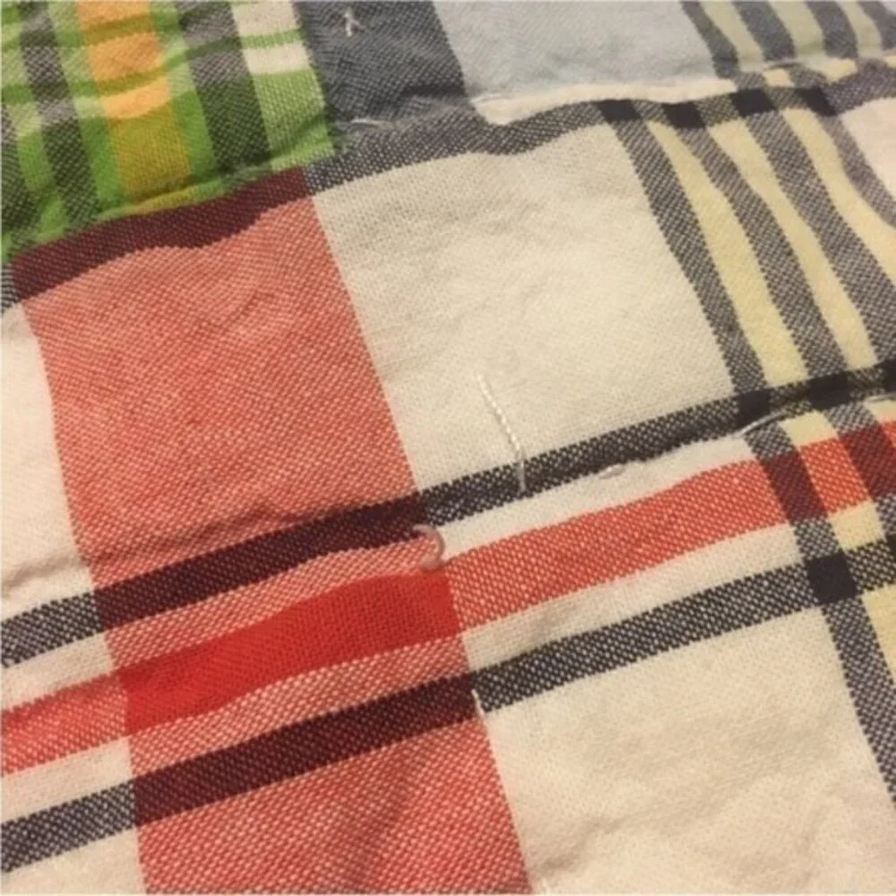 Pottery Barn Kids twin  size plaid Madras reversible comforter